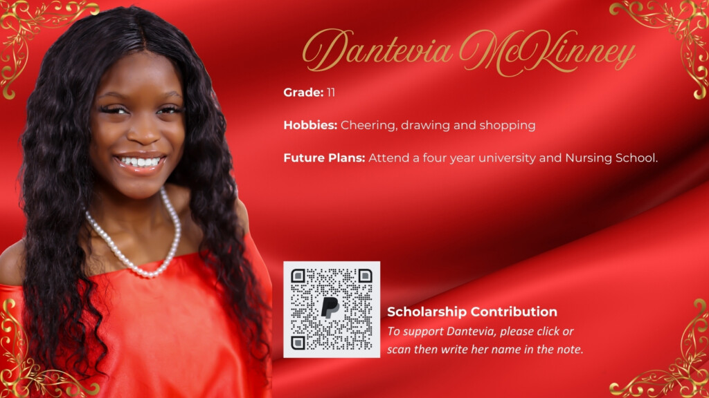 Please meet GAC Jabberwock Participant Dantevia McKinney! Click or scan the QR code to support Dantevia.