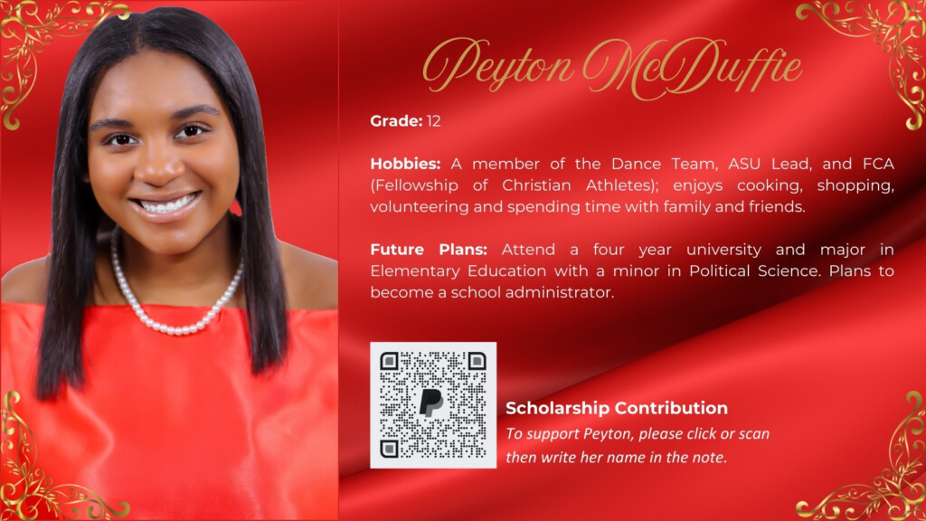 Please meet GAC Jabberwock Participant Peyton McDuffie! Click or scan the QR code to support Peyton.