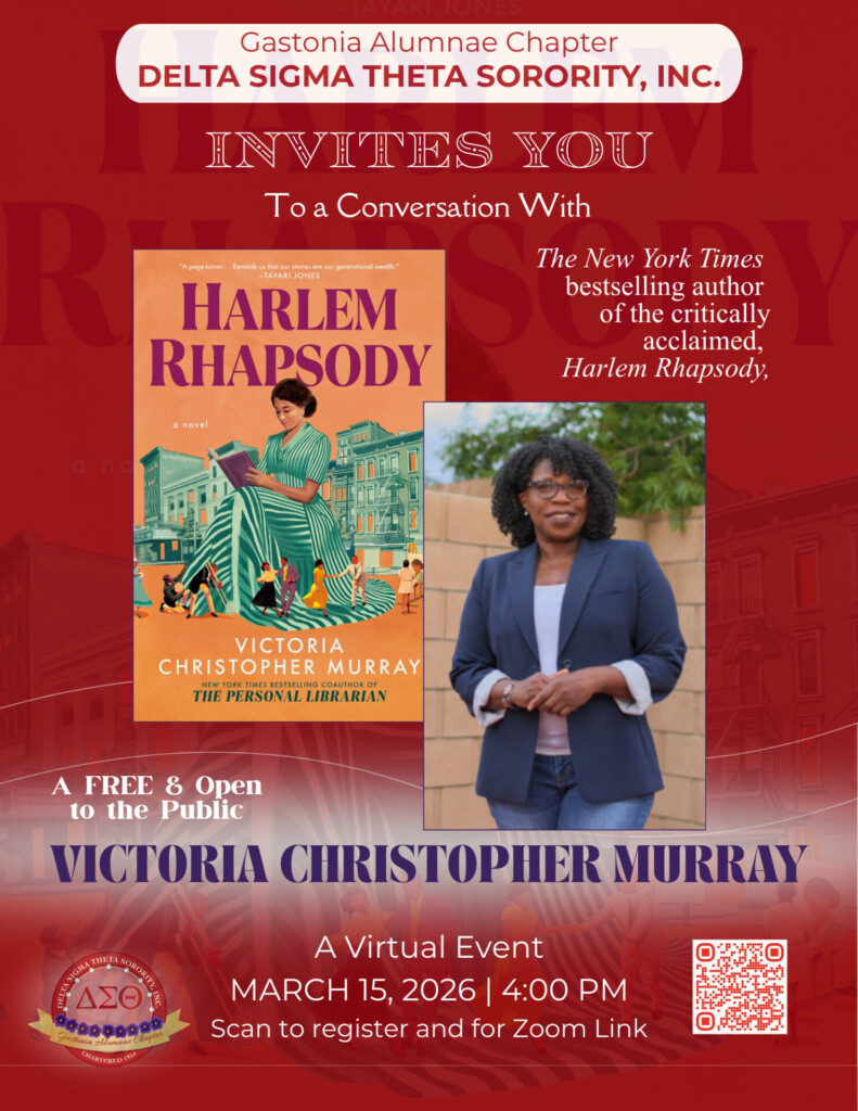 Gastonia Alumnae Chapter of Delta Sigma Theta Sorority, Inc. Arts & Letters Committee_Harlem Rhapsody author, Victoria Christopher Murray
